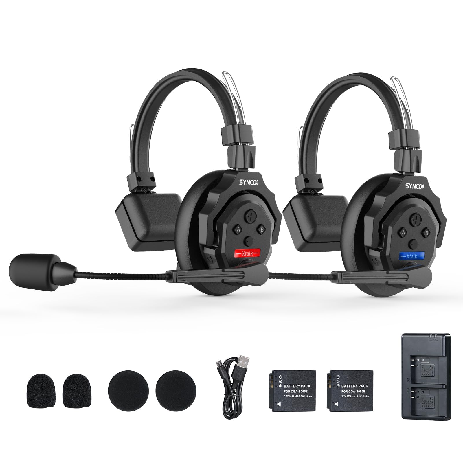 SYNCO XTALK X2 Wireless Intercom Headset with 350M Range